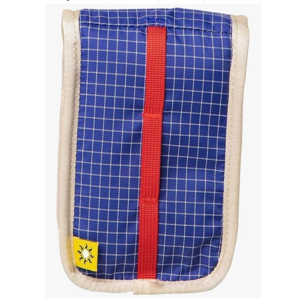 Long Weekend Camera Pouch Creme Multi Blue Grid Travel Case. NEW/Sealed - Picture 5 of 12